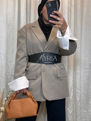 Blazer oversize Bicolor Taupe