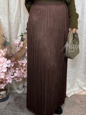 Jupe Plissée Suédine