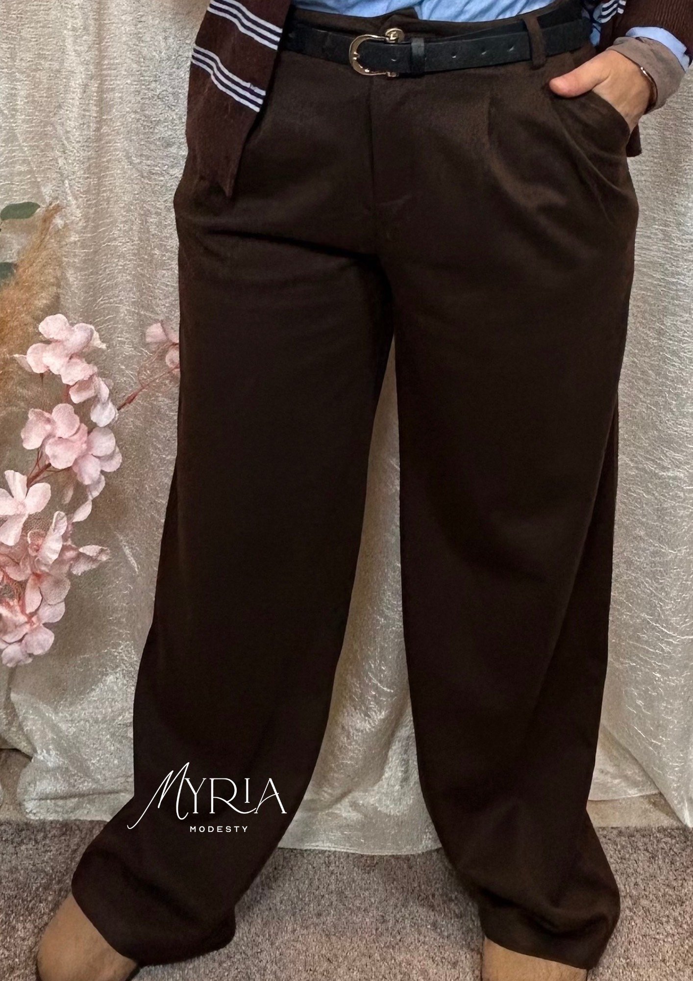 Pantalon Laineux Choco
