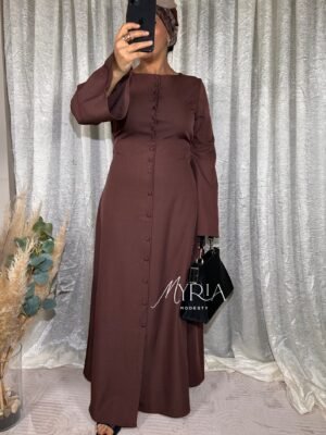 Robe Boutonnée Bordeaux