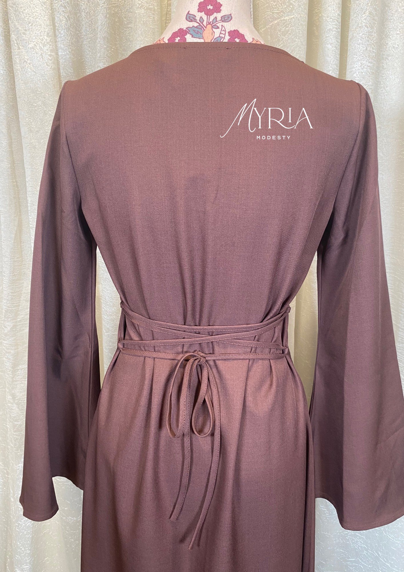 Robe Boutonnée Bordeaux – Image 3